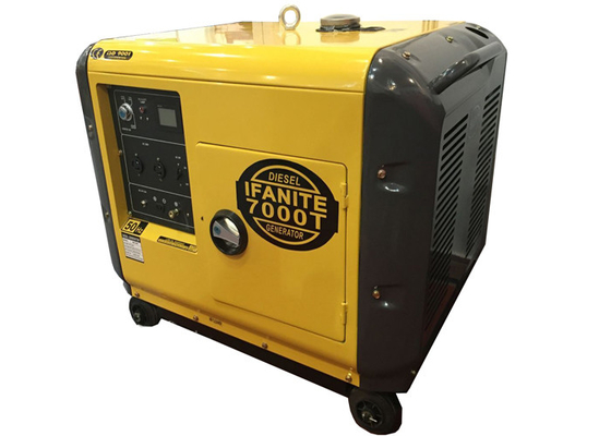 Notkleiner Dieselgenerator, elektrischer Anfang 6kva beruhigen tragbaren Generator