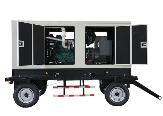 100KVA 3 Phasen-Anhänger angebrachter Generator-mobiler Mietgenerator mit Kabel