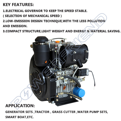 292F zwei Hochleistungs-Dieselmotoren des Zylinder-4-Stroke lüften abgekühltes 20HP 15KW