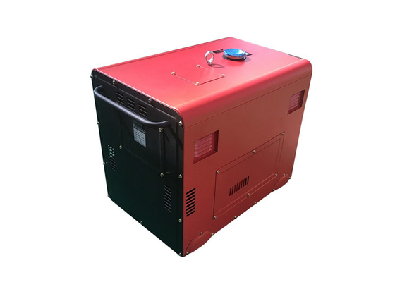 Kleine tragbare Generatoren Wechselstroms 7.5kva Bewegungs, rote Farbdieselbetriebene Generatoren