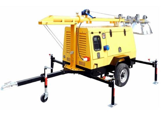 Manuelles bewegliches Lichtmastmetalldieselhalogenid beleuchtet mit der abgekühlten Luft