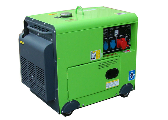stilles tragbares Dieselkupfer grüne Farbe 100% des Generators 4.5kw 1 Phase