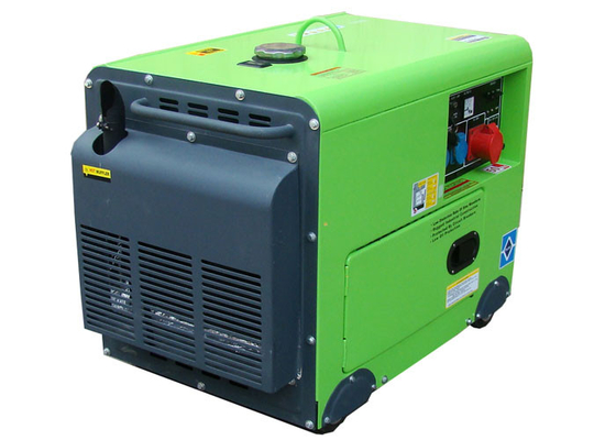 stilles tragbares Dieselkupfer grüne Farbe 100% des Generators 4.5kw 1 Phase